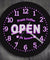 Fresh Coffee Open 24 Hours LED Neon Sign Decorative Wall Watch Coffee Shop Business Lighting Multi Colors Cafe Bar Wall Clock