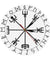 Viking Pagan Asatru Runic Compass Wall Clock Vegvisir Rune Circle Viking Norse Mythology Simple Modern Clock Watch Helm of Awe