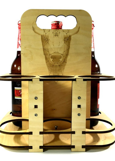 Wooden Red Wine Rack Beer DIY 6 Bottles Holder Creative Kitchen Bar Display Shelf Home Table Decoration