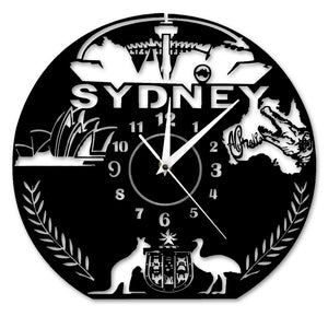 Australia Sightseeing Sydney Opera House Wall Clock Sydney Cityscape Skyline Hanging Wall Watch Clock Australia Travel Gift