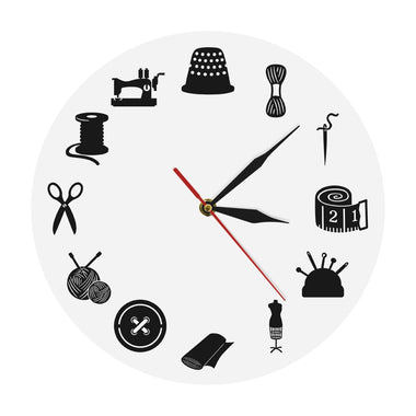 Sewing Room Decor Modern Wall Clock Craft Room Professional Clock Wall Watch Vintage Tailor Shop Sign Sewist Seamstress Gift