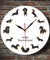 Cute Doxie Cartoon Style Dachshund Wall Clock Dog Breed Timepiece Sausage Dog Modern Wall Watch With Saying I Love Dachshund