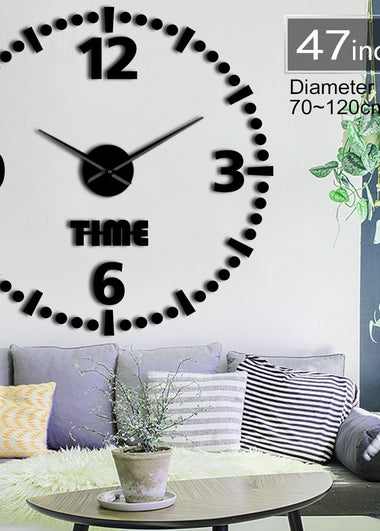 Frameless Large Mirror Acrylic Wall Clock Sticker Wall Art Luxury Home Decor 3D DIY Giant Wall Clock Kit Silent Sweep Movement