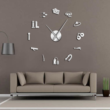 Sex Shop Vector DIY Giant Wall Clock Erotic Intimate Wall Art Role Games Artwork Modern Clock Wall Watch Home Living Room Decor