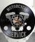 Motorcycle Service Business Hanging Sign Workshop Wall Clock Motorbike Repair Vinyl Record Clock Garage Decorative Wall Watch