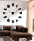 Modern DIY Large Wall Clock 3D Mirror Surface Sticker Home Decor Art Giant Wall Clock Watch With Roman Numerals Big Clock