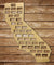 US Country State Wooden Wine Cork Map California Wine Cork Display Wall Map California Wall Decor Home Bar Wine Enthusiast Gift
