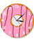 Colorful Printed Doughnut Wall Clock Kawaii Dessert Sweets Modern Wall Clock Bakery Business Sign Wall Decor Donut Lover Gift
