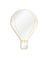 Hot Air Balloon Arylic Wall Mirror With Wooden Back Home Decor Kids Bedroom Hot Air Balloon Decoration Hanging Safety Mirror