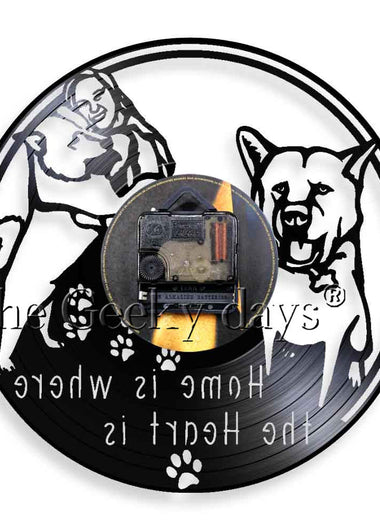 Home Is Where The Heart Is Inspirational Quote Wall Decor Wall Clock Housewarming Family Gift Vintage Vinyl Record Wall Clock