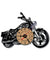3D Creative Classic Vinyl Record Clock Motorcycle Fans Gift Hollow Motorcycle Shape Wall Art Motorcycle Rider LED Clock