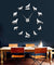 Howling Wolf DIY Large Wall Clock Different Wolf Pose Frameless Wall Watch Clock Home Decor Modern Design Wolf Admirers Gift