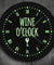 Wine o'Clock LED Neon Sign Modern Wall Clock Winery Sign Kitchen Wall Watch Luminous Pub Bar Wine Lighting Decor Party Gifts