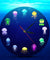 Colorful Printed Jellyfish Wall Clock Home Decor Sea Jellies Decorative Living Room Wall Watch Marine Animals Nursery Wall Art